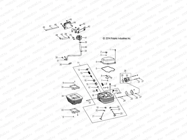 ENGINE | ENGINE, CYLINDER HEAD - A18YAP20A8/N8 (49ATVCYLINDERHD15PHX)