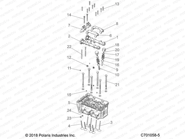 ENGINE | ENGINE, CYLINDER HEAD AND VALVES - G21G4E99NW (C701058-5)