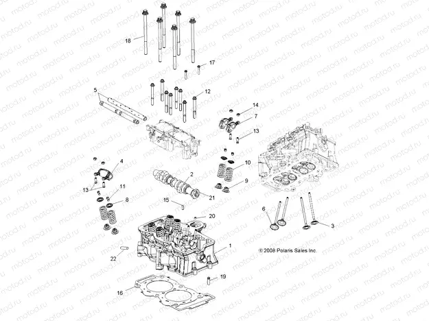 ENGINE | ENGINE, CYLINDER HEAD, CAM and VALVES - A09ZN85/8X ALL OPTIONS (49ATVCYLINDER09SPXP850)