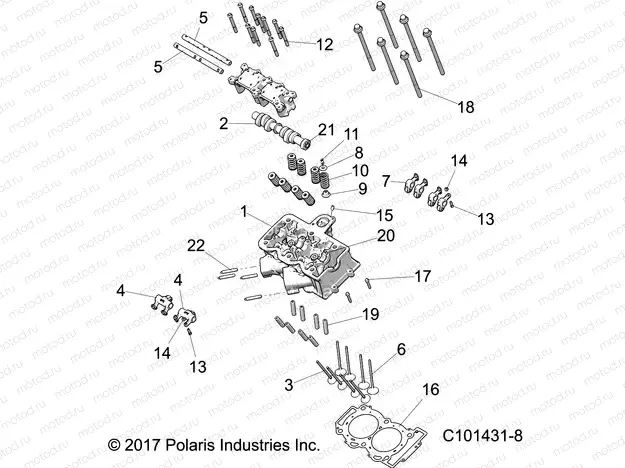 ENGINE | ENGINE, CYLINDER HEAD, CAM and VALVES - A20SGE95AK (101431-8)