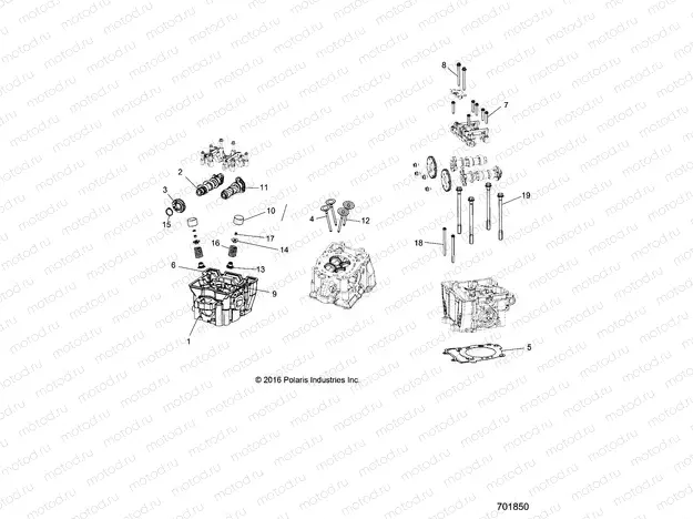 ENGINE | ENGINE, CYLINDER HEAD, CAMS and VALVES - R15RUA57AA/E57AC (701850)