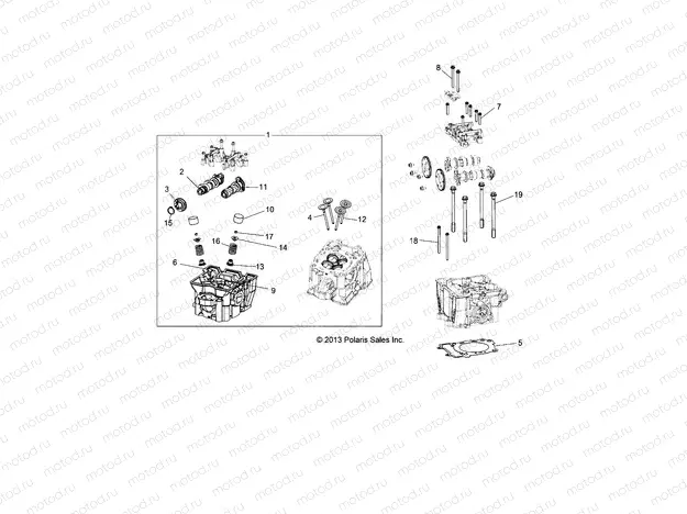 ENGINE | ENGINE, CYLINDER HEAD, CAMS and VALVES - Z18VHA57B2 (49RGRCYLINDERHD14RZR570)
