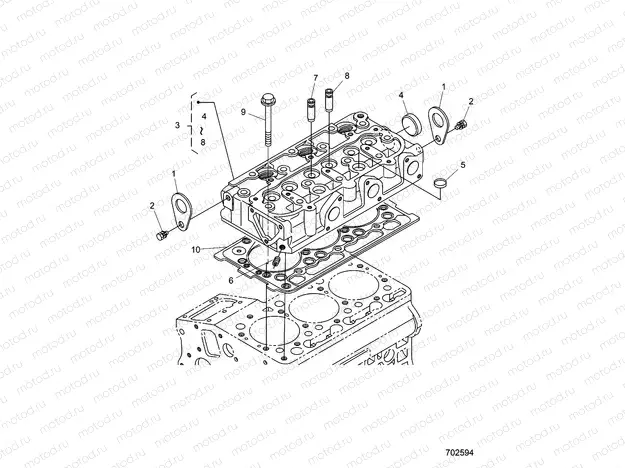 ENGINE | ENGINE, CYLINDER HEAD - D21BBPD4B4 (705294)
