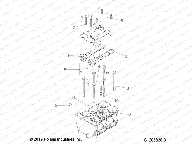 ENGINE | ENGINE, CYLINDER HEAD - Z23R4D92AK/AS/BK/BS (C1205828-3)