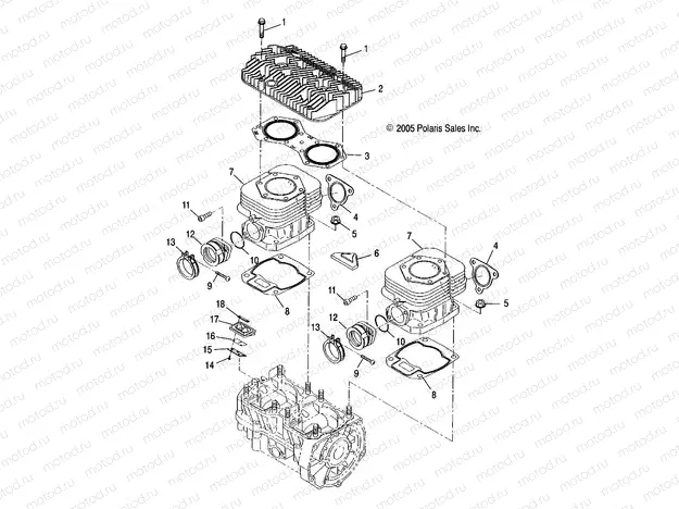 ENGINE | ENGINE, CYLINDER - S21CEF5BSL (4997239723C11)