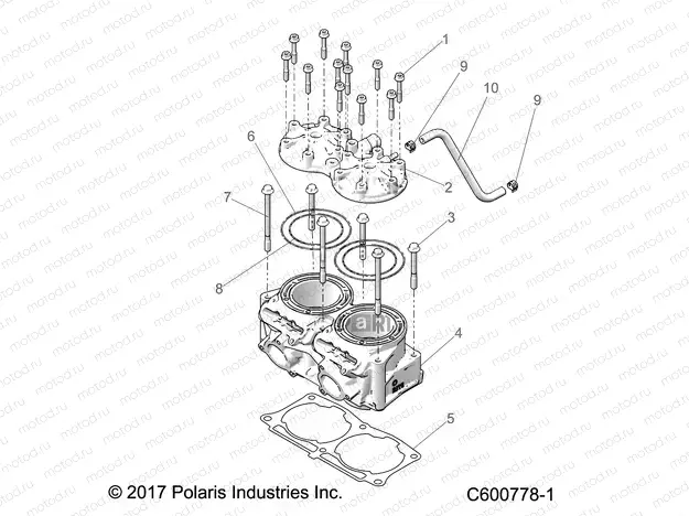 ENGINE | ENGINE, CYLINDER/CYL. HEAD - S23TGG8MS/TGY8MS (600778-1)