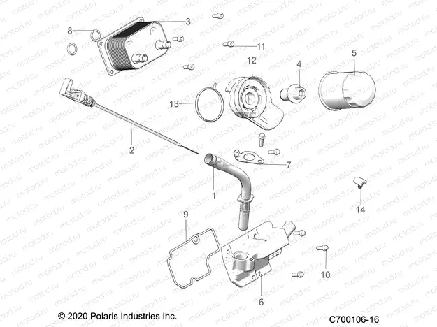 ENGINE | ENGINE, DIPSTICK AND OIL FILTER - G21G4E99NW (C700106-16)