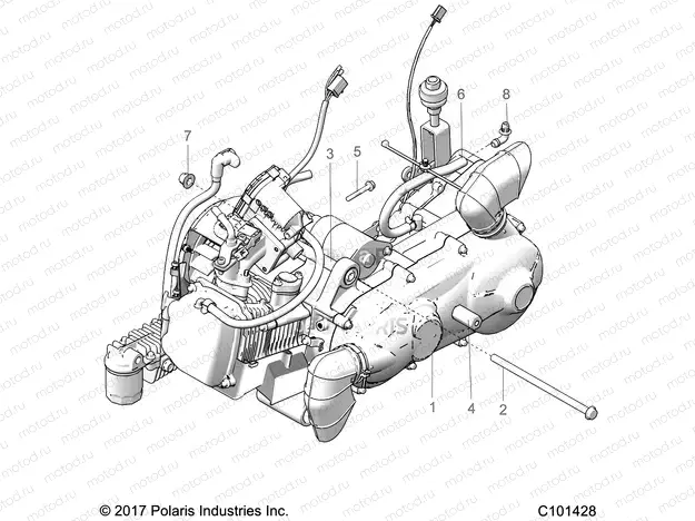 ENGINE | ENGINE, ENGINE and TRANSMISSION MOUNTING - A19HZA15N1/N7 (C101428)