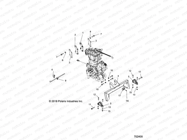 ENGINE | ENGINE, ENGINE and TRANSMISSION MOUNTING - R19RMA57B1/B9/L7/EBX (702400)