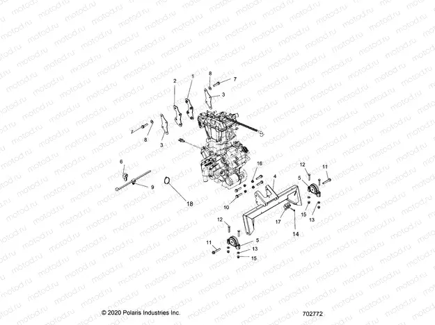 ENGINE | ENGINE, ENGINE and TRANSMISSION MOUNTING - R23MAE57DX (702772)