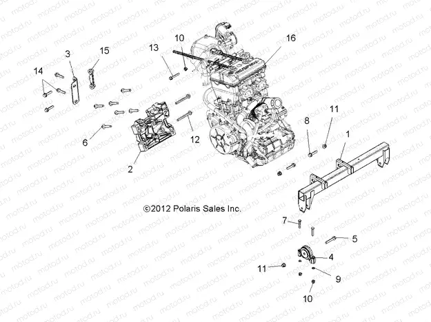 ENGINE | ENGINE, ENGINE MOUNTING - R15RTA/E87 ALL OPTIONS (49RGRENGINEMTG13900XP)