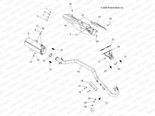 ENGINE | ENGINE, EXHAUST - A09CL76AA (49ATVEXHAUST096X6)