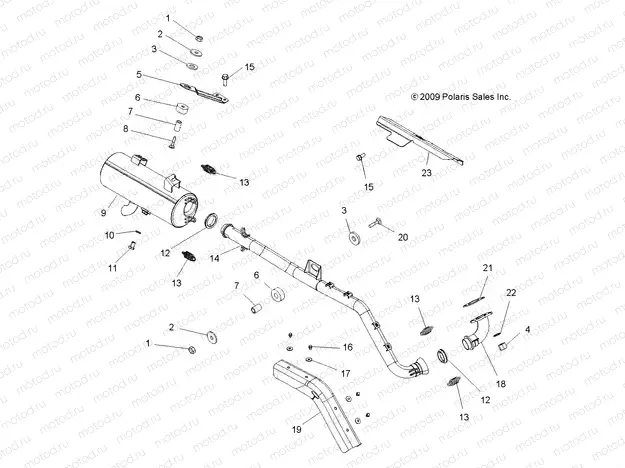 ENGINE | ENGINE, EXHAUST - A11DH50AX/AZ (49ATVEXHAUST10SPTRG500)