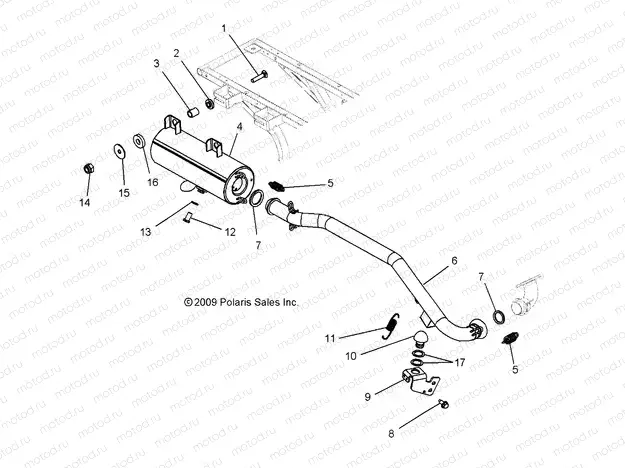 ENGINE | ENGINE, EXHAUST - A11NG50AA (49ATVEXHAUST10SCRAM)