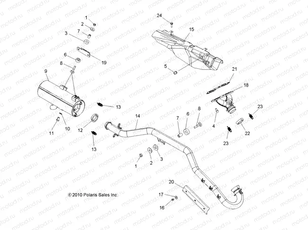 ENGINE | ENGINE, EXHAUST - A13MH76FF (49ATVEXHAUST11SP800)