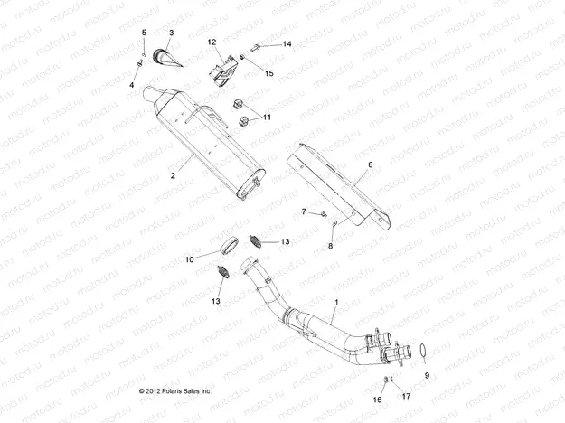 ENGINE | ENGINE, EXHAUST - A15SVA85AD (49ATVEXHAUST13850SCRAM)
