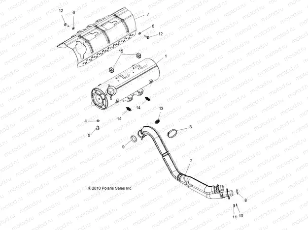 ENGINE | ENGINE, EXHAUST - A15SYE85FS (49ATVEXHAUST11SPTRG850)