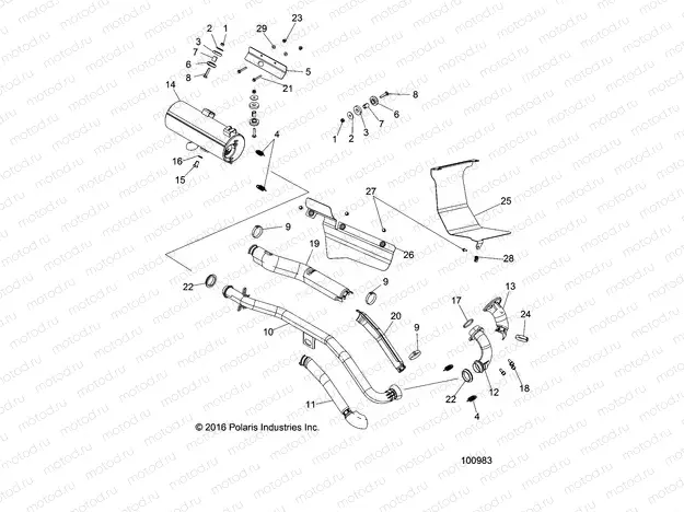 ENGINE | ENGINE, EXHAUST - A17SDE57N2/A57N2