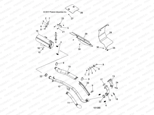 ENGINE | ENGINE, EXHAUST - A18S6S57C1/CL