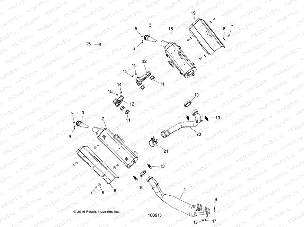 ENGINE | ENGINE, EXHAUST - A18SVE95BR