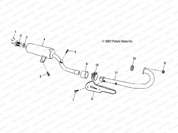 ENGINE | ENGINE, EXHAUST - A18YAP20A8/N8 (49ATVEXHAUST08PHX)