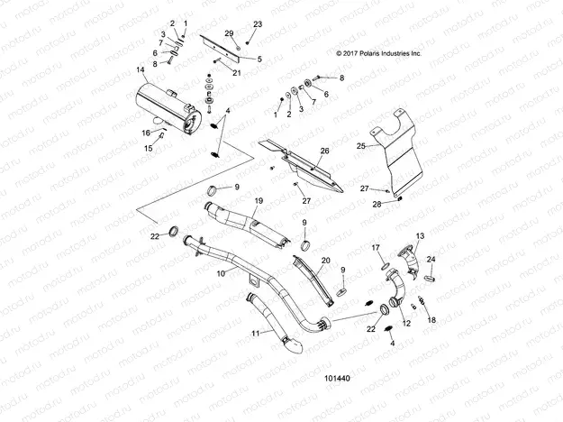 ENGINE | ENGINE, EXHAUST - A19SHD57B9/E57BJ/E57BW