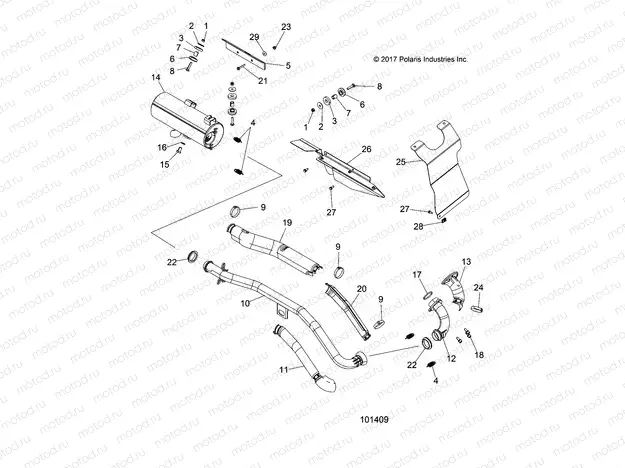 ENGINE | ENGINE, EXHAUST - A19SHS57PS
