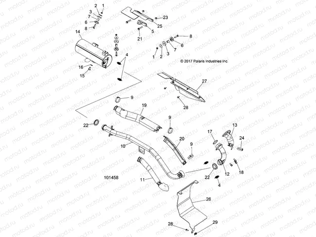 ENGINE | ENGINE, EXHAUST - A19SWE57B1