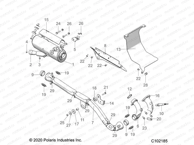 ENGINE | ENGINE, EXHAUST - A20SDE57K5 (C102185)