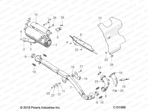 ENGINE | ENGINE, EXHAUST - A20SEF57C1/S57C1/C2/C5/C9/CK/CY/F1/F2