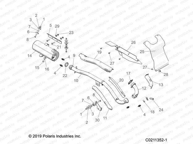ENGINE | ENGINE, EXHAUST - A20SEG50A1/A5/CA1/CA5 (C0211352-1)