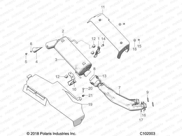 ENGINE | ENGINE, EXHAUST - A20SXZ85AF/AP/CAF/CAP (C102003)