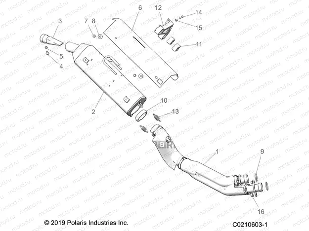 ENGINE | ENGINE, EXHAUST - A21SVA85A3/CA3 (C0210603-1)