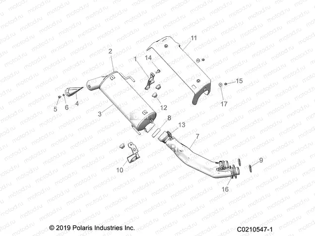 ENGINE | ENGINE, EXHAUST - A21SXE85A9/AF/AP/CA9/CAF/CAP (C0210547-1)