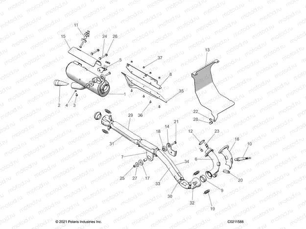 ENGINE | ENGINE, EXHAUST - A22SDE57B4 (C0211588)