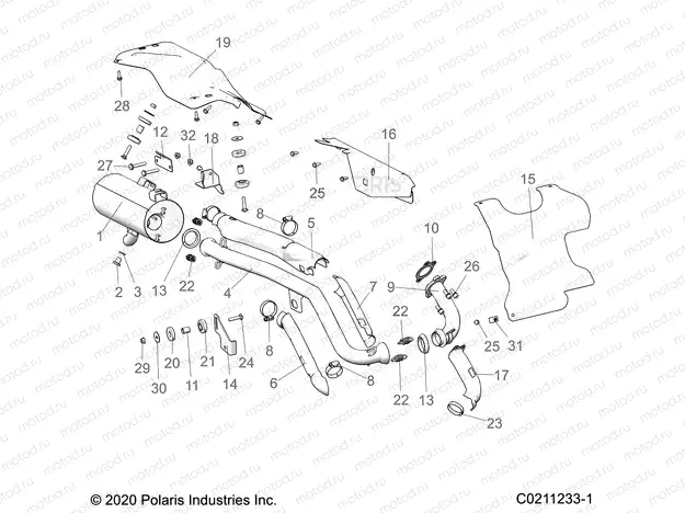 ENGINE | ENGINE, EXHAUST - A22SEE50A1/A5 (C0211233-1)