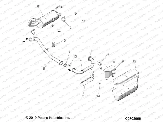 ENGINE | ENGINE, EXHAUST - D20BEPD4B4 (C700432)