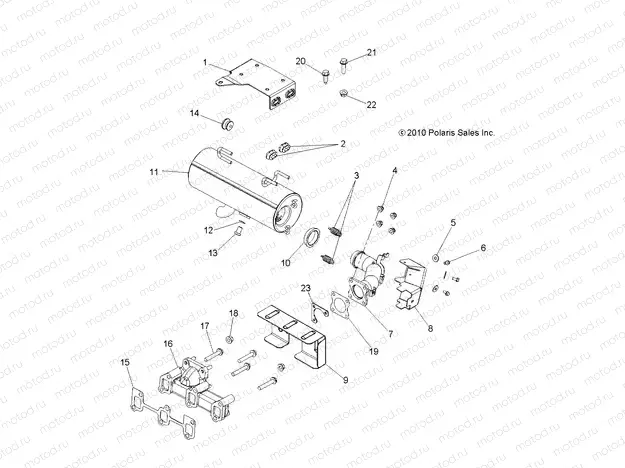 ENGINE | ENGINE, EXHAUST - R13TH90DG (49RGREXHAUST11900D)