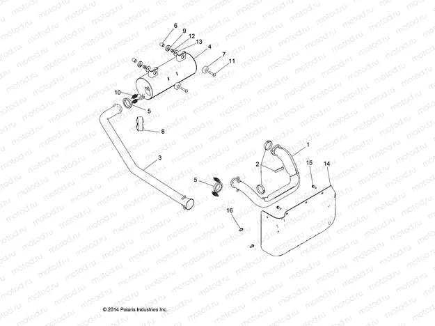 ENGINE | ENGINE, EXHAUST - R151DPD1AA/2D (49BRUTUSEXHAUST15)