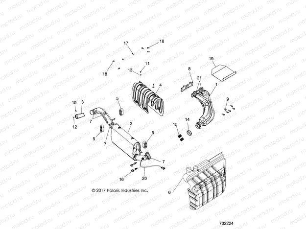 ENGINE | ENGINE, EXHAUST - R18RTE87F1/S87C1/F1 (702224)