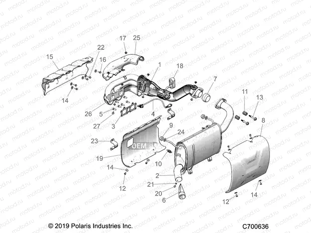 ENGINE | ENGINE, EXHAUST - R20RRU99A9/AA/AF/AP/AX/B9/BA/BF/BP/BX (C700636)