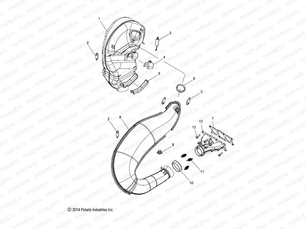 ENGINE | ENGINE, EXHAUST - S20DCH8PS ALL OPTIONS (49SNOWEXHAUST15PROS)