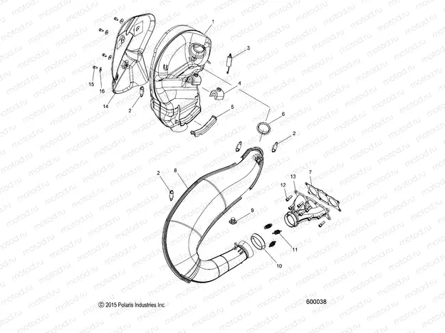ENGINE | ENGINE, EXHAUST - S20EFT8PS/EFN8PS ALL OPTIONS (600038)
