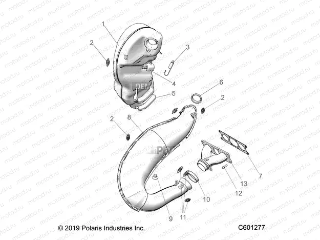 ENGINE | ENGINE, EXHAUST - S21DDL6PS ALL OPTIONS (C601277)