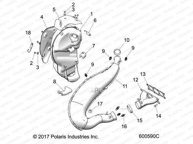 ENGINE | ENGINE, EXHAUST - S23FJE8PS/8PE (600590C)