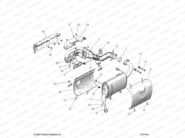 ENGINE | ENGINE, EXHAUST SYSTEM -2RSY99A9/AC/AM/AS/B9/BC/BM/BS/1A9/AC/AM/AS/B9/BC/BM/BS (C701419 R2)