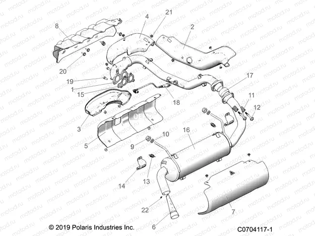 ENGINE | ENGINE, EXHAUST SYSTEM - D20BBP99A4/B4/FP99A4 (C0704117-1)