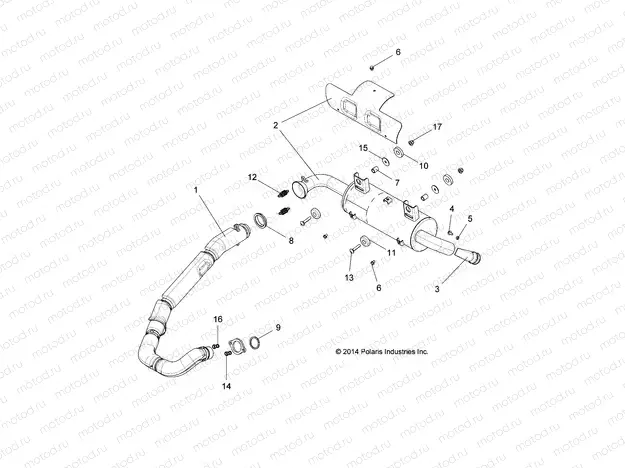 ENGINE | ENGINE, EXHAUST SYSTEM - R15RMA32FA (49RGREXHAUST15325)