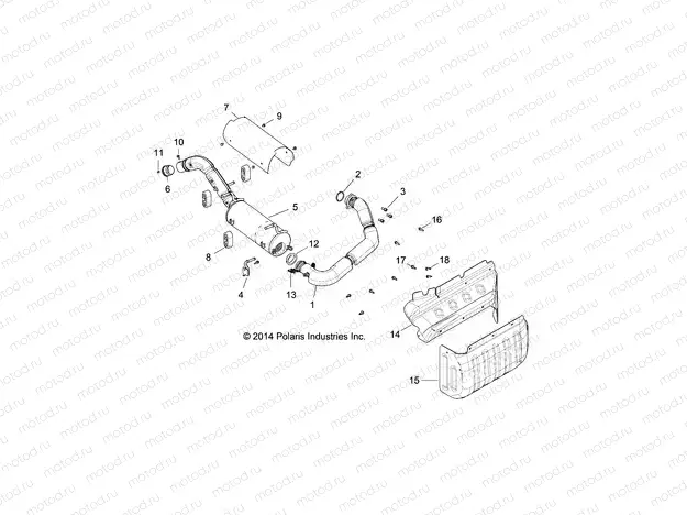 ENGINE | ENGINE, EXHAUST SYSTEM - R15RUA57AA/E57AC (49RGREXHAUST15570F)