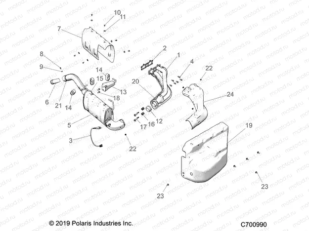 ENGINE | ENGINE, EXHAUST SYSTEM - R22RSH99AG/BG (C700990)